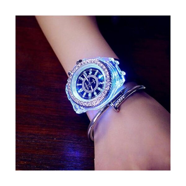 CdyBox Reloj de silicona para mujer y hombre luces LED