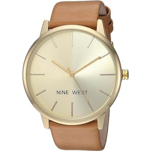 Nine West Reloj de pulsera para mujer tono dorado_1