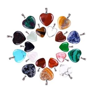 Outus colgantes de piedra en forma de corazón cuentas_1