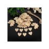 Outus 100 piezas de corazones de madera en blanco adornos
