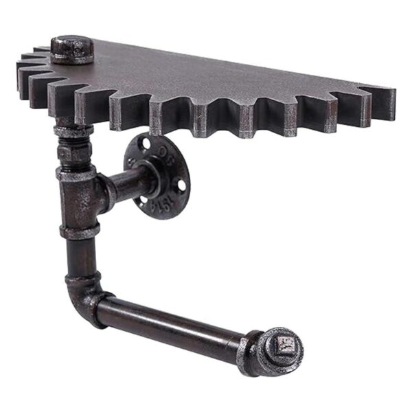 MyGift Steampunk Decor Estante flotante de pared estante_1