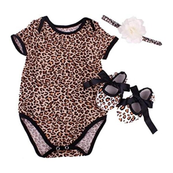 Reborn Baby Doll Leopard Romper ropa Set para 20 22 inch_1