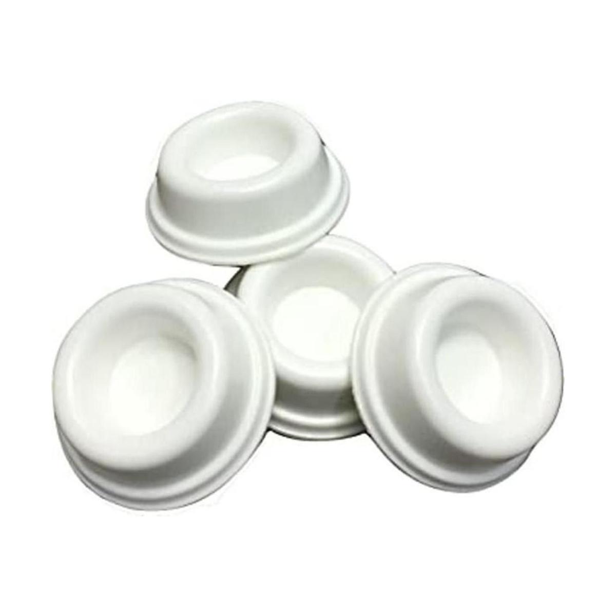 Topes de goma para puerta paquete de 4 color blanco