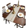 Aothpher Camino de mesa rectangular de PVC resistente al_3