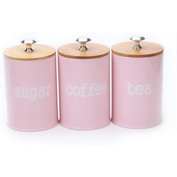 Juego de 3 latas de metal para almacenar alimentos con_1