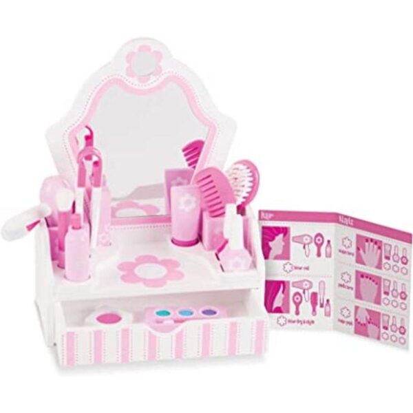Melissa Doug Juego de salón de belleza de madera con_1