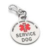 K9King Etiqueta de perro de servicio de doble cara con_1