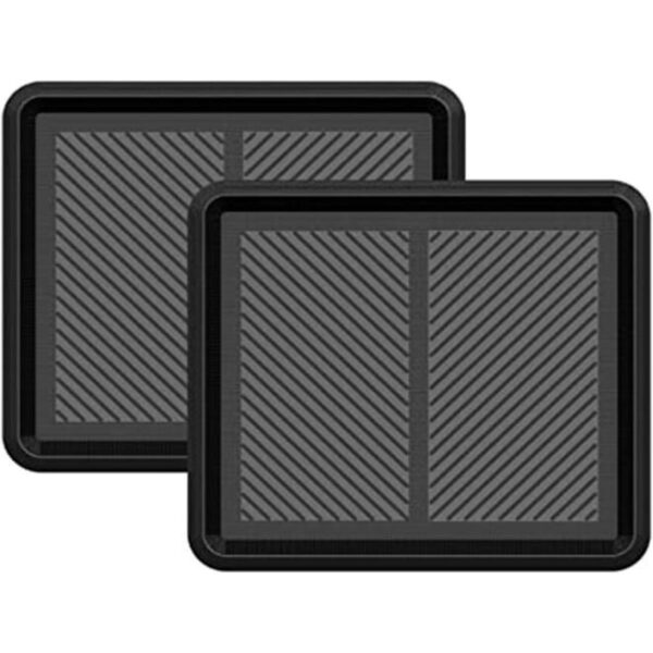 IRONGATE Juego de 2 bandejas de goma compactas resistentes