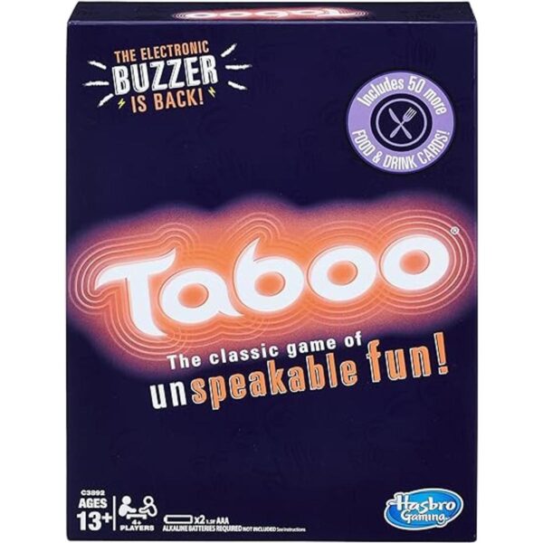 Hasbro Gaming Juego de mesa de fiesta tabú con zumbador_1
