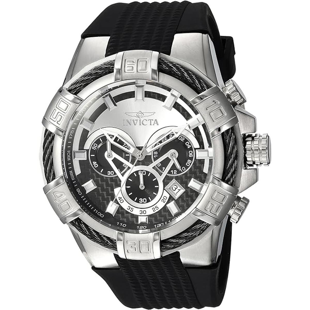 24691 Bolt Reloj analógico de cuarzo negro para