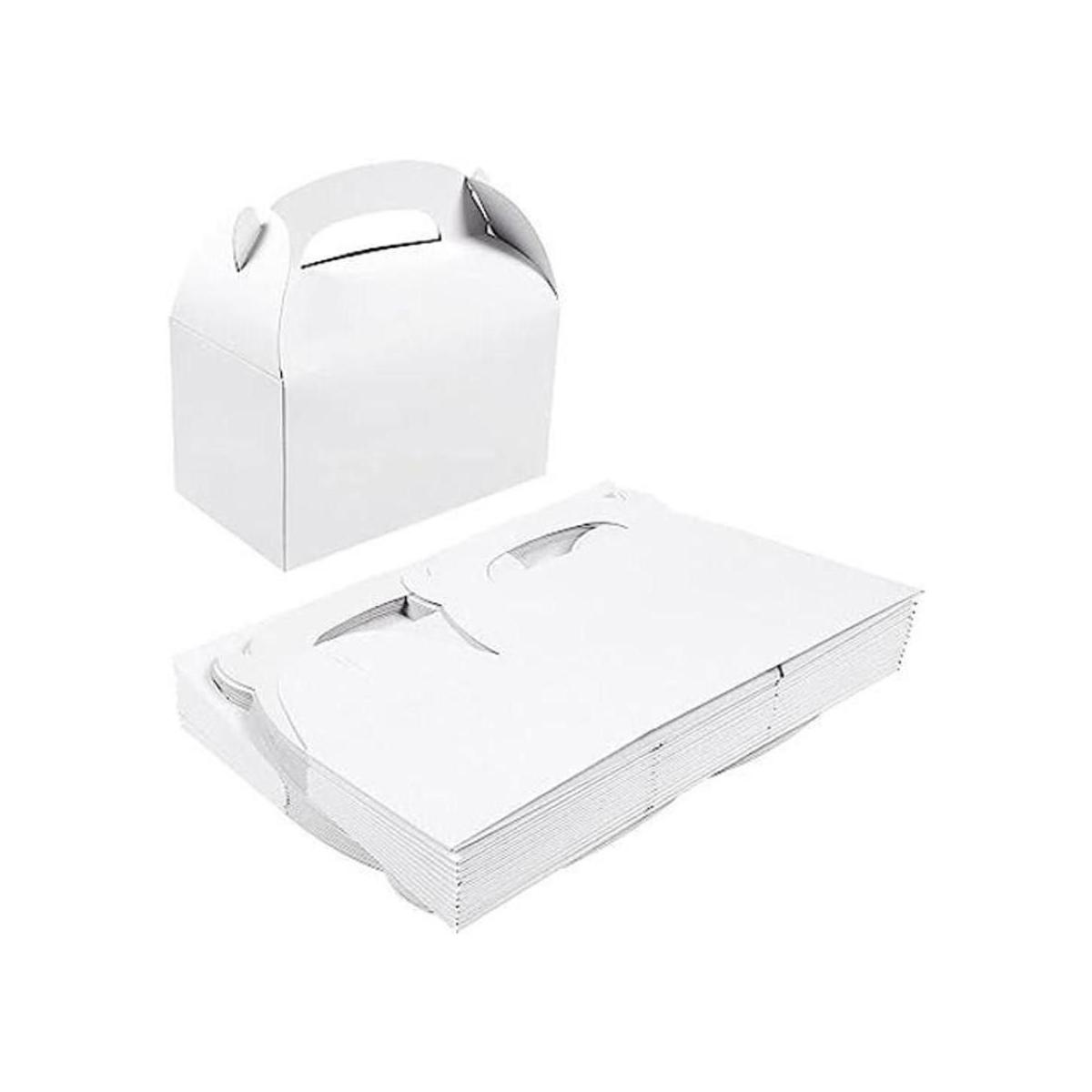 Paquete de 24 cajas blancas para recuerdos de fiesta