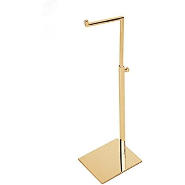 Soporte de exhibición ajustable de acero inoxidable dorado_1