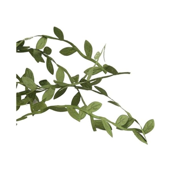 DECORA Cinta de hojas de seda artificial verde de 82