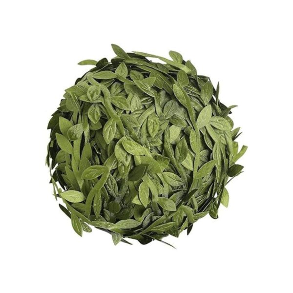 DECORA Cinta de hojas de seda artificial verde de 82