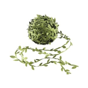 DECORA Cinta de hojas de seda artificial verde de 82