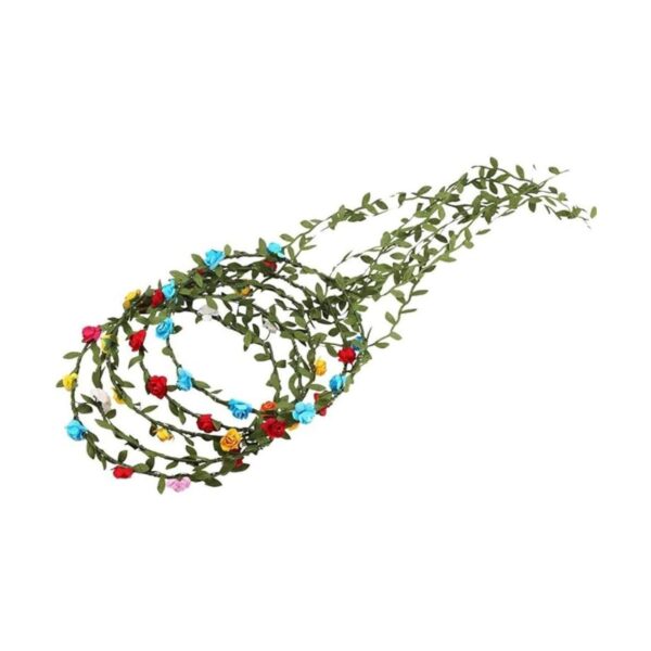 DECORA Cinta de hojas de seda artificial verde de 82