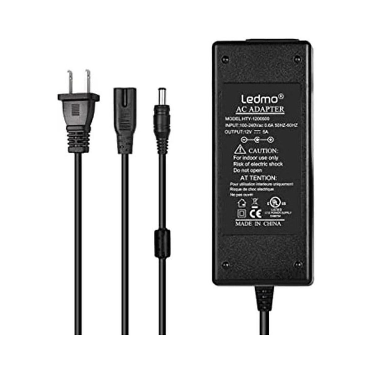 LEDMO Adaptador de fuente de alimentación de 12 V 5 A 60