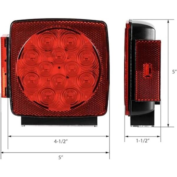 CZC AUTO Kit de luces de LED 12 V traseras sumergibles_3