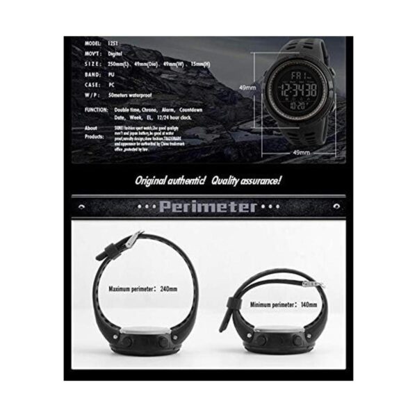 Fanmis Reloj deportivo digital LED para hombre_6