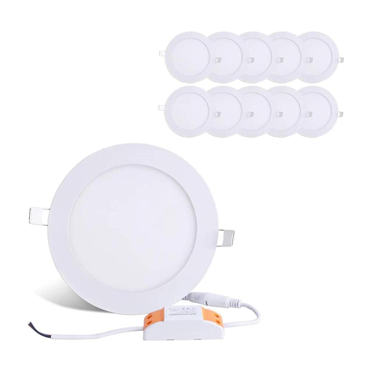Lámpara de techo empotrada redonda ultrafina de 12 W y 6