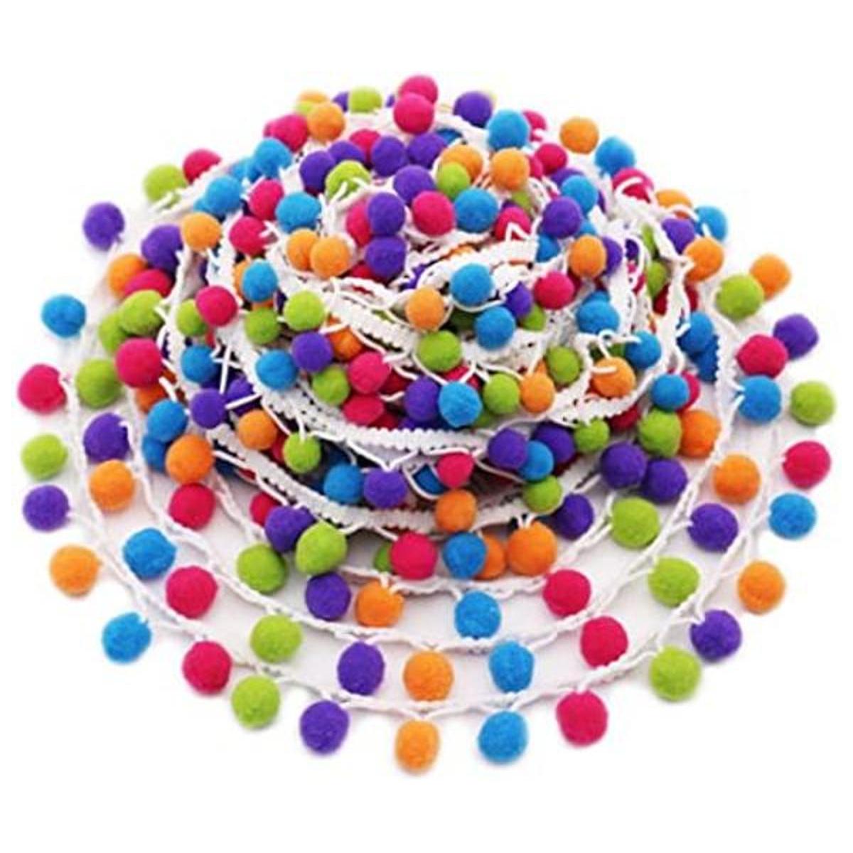 SOOKOO Cinta de costura hecha a mano con pompones de arco