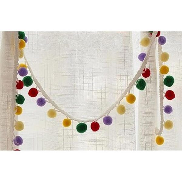 SOOKOO Cinta de costura hecha a mano con pompones de arco_4