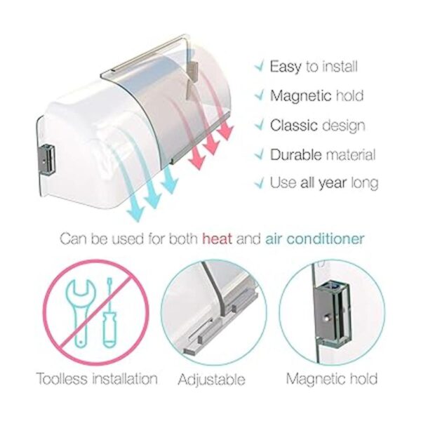 Home Intuition Deflector de aire magnético ajustable para_5