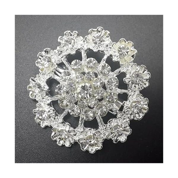 MEEJOA Juego de 24 broches de flores de cristal con