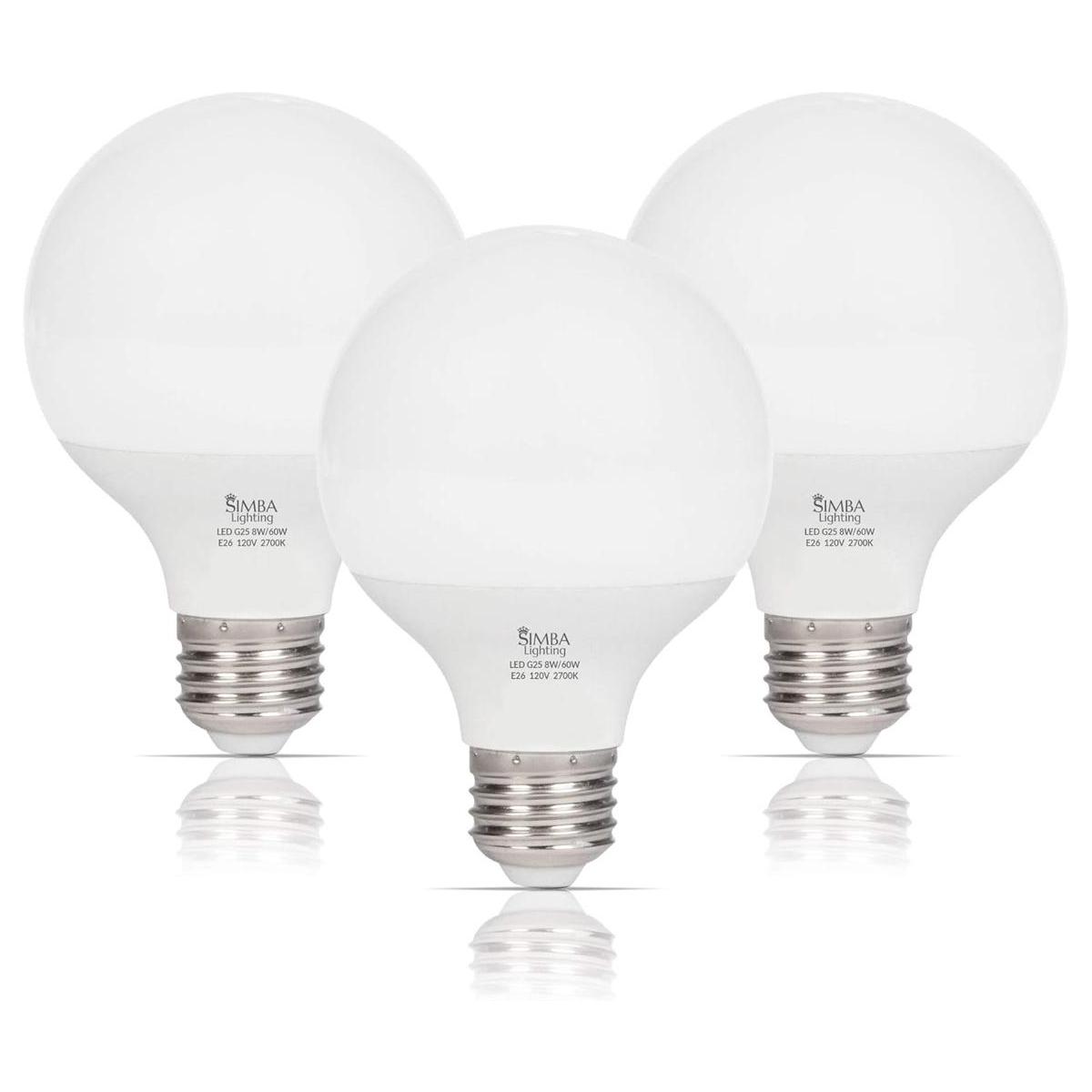 Simba Lighting G25 G80 Bombilla LED para baño espejo de