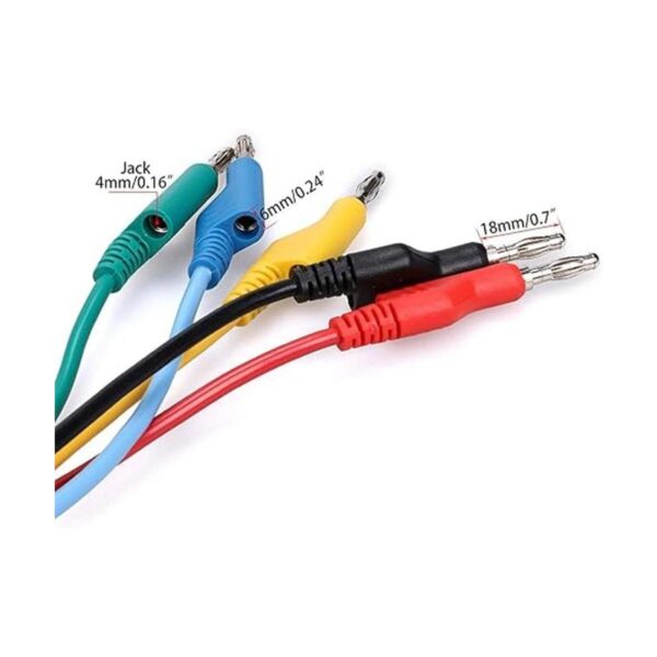 Sumnacon Juego de 5 cables de prueba de enchufe de plátano_2