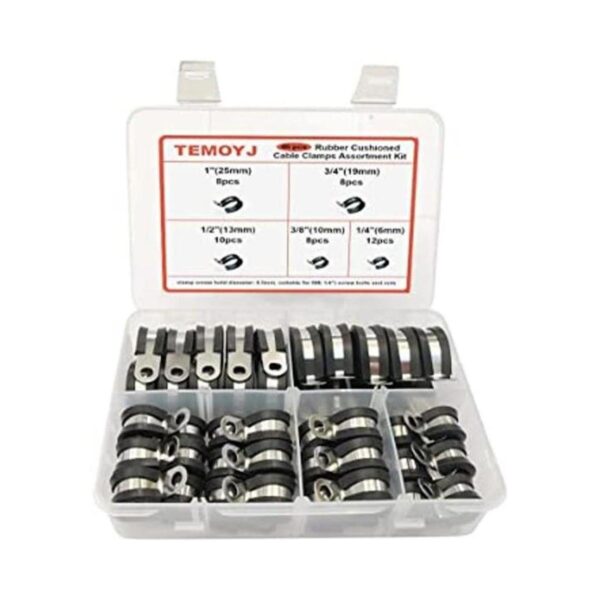 Kit surtido de abrazaderas de cable 46 abrazaderas de