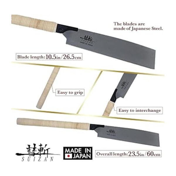SUIZAN Sierra de mano japonesa Kataba Filo por un lado