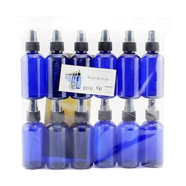 Botellas de espray de niebla fina de plástico azul de 4