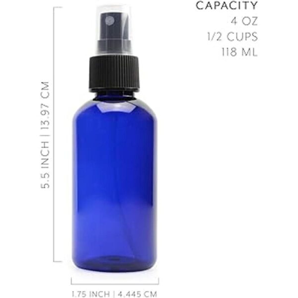 Botellas de espray de niebla fina de plástico azul de 4