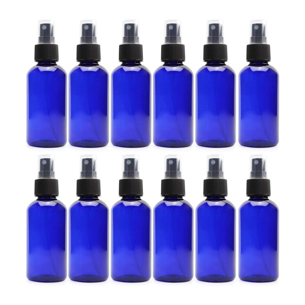Botellas de espray de niebla fina de plástico azul de 4