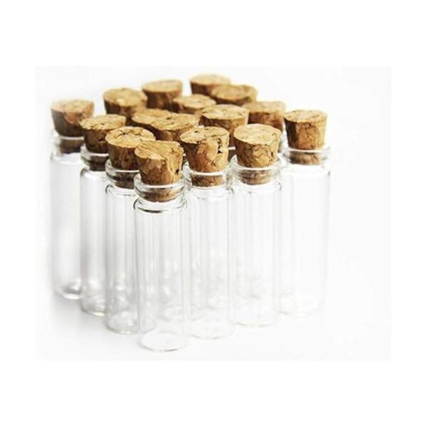 Botellas pequeñas de cristal transparentes de 0.0 fl oz