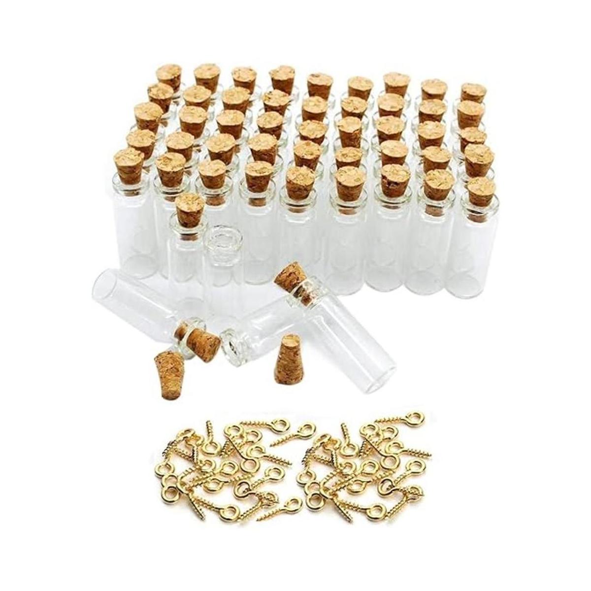 Botellas pequeñas de cristal transparentes de 0.0 fl oz