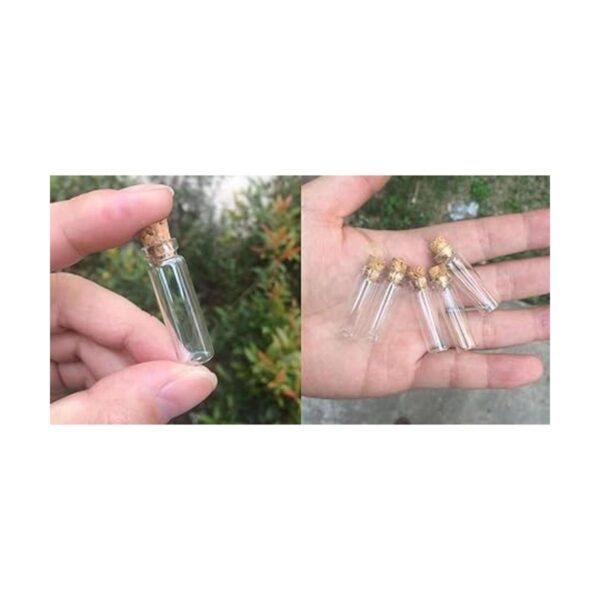 Botellas pequeñas de cristal transparentes de 0.0 fl oz