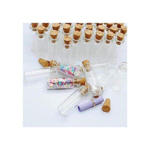 Botellas pequeñas de cristal transparentes de 0.0 fl oz