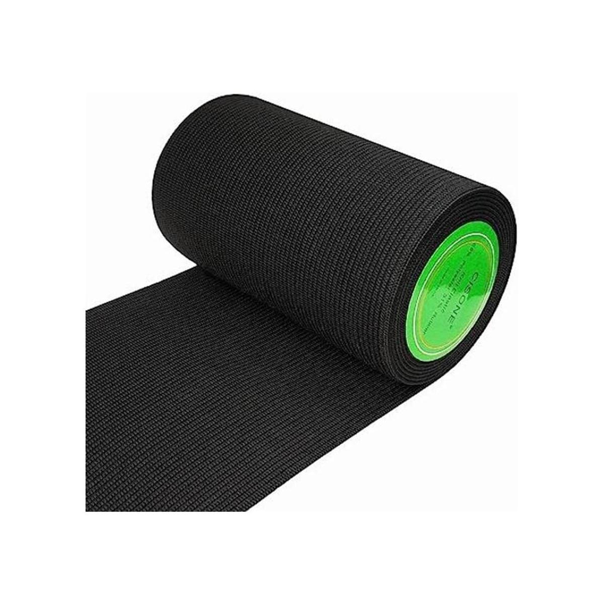 Tejido elástico de 4 pulgadas de ancho color negro