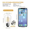BRIMAX Bombillas LED Edison S14 de 2 W para exteriores_5