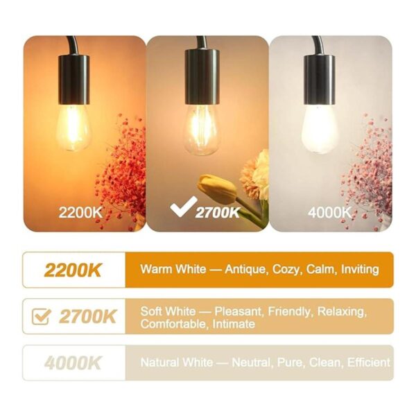 BRIMAX Bombillas LED Edison S14 de 2 W para exteriores_3