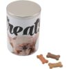 Paw Prints Tin Treat Container Bulldog