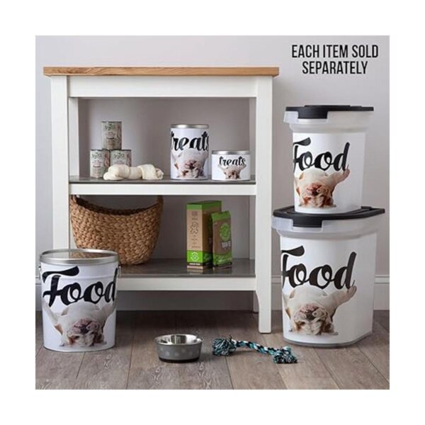 Paw Prints Tin Treat Container Bulldog