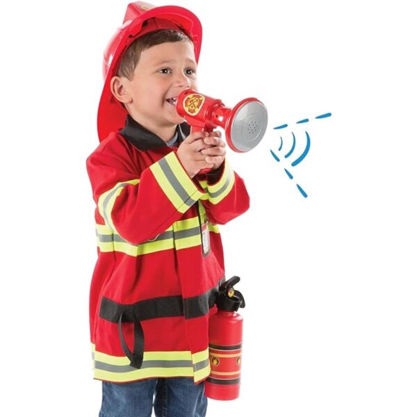Melissa Doug Conjunto de disfraz de jefe de bomberos_5