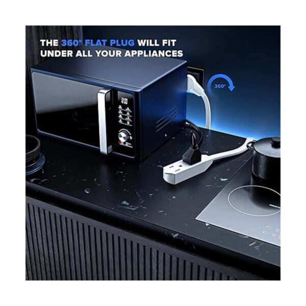 Maximm Cable de extensión de 12 ft de enchufe plano_5