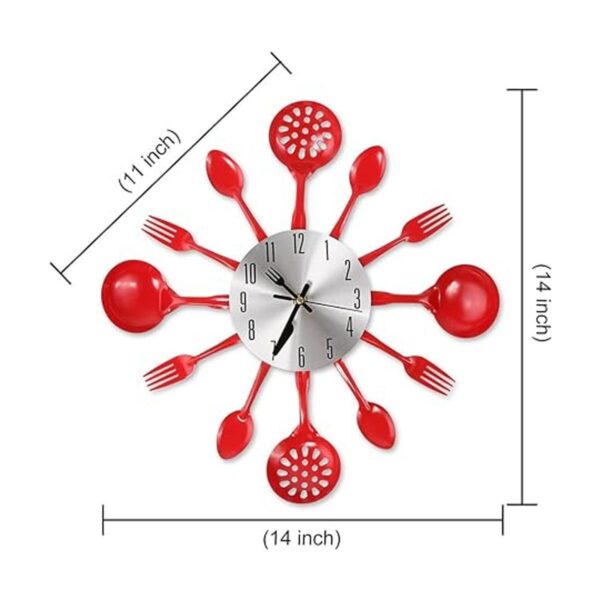 Cigera Reloj de pared de cubiertos de cocina de 14