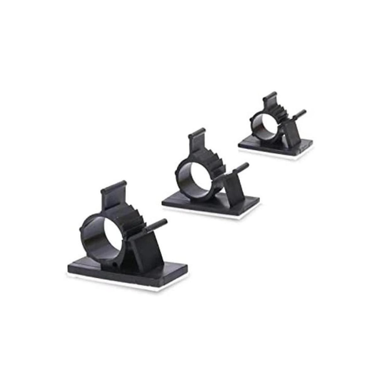 Rustark 100 clips de cable autoadhesivos ajustables de 3