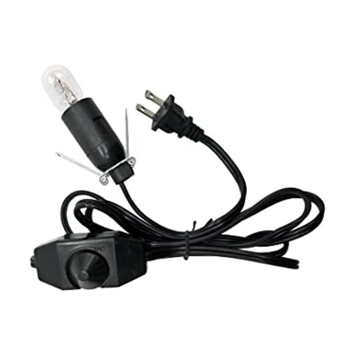 Haraqi Cable de lámpara de sal del Himalaya y bombilla con
