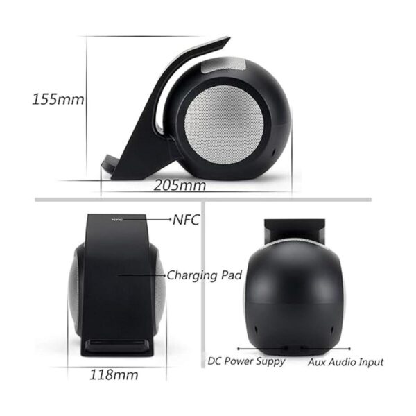 CENSHI Cargador inalámbrico rápido con altavoz Bluetooth_4